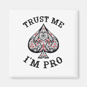 Lustiges Poker-Spieler-Zitat-Design Magnet
