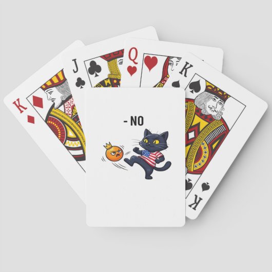 Lustiges politisches Meme ohne Katze Spielkarten (Rückseite)