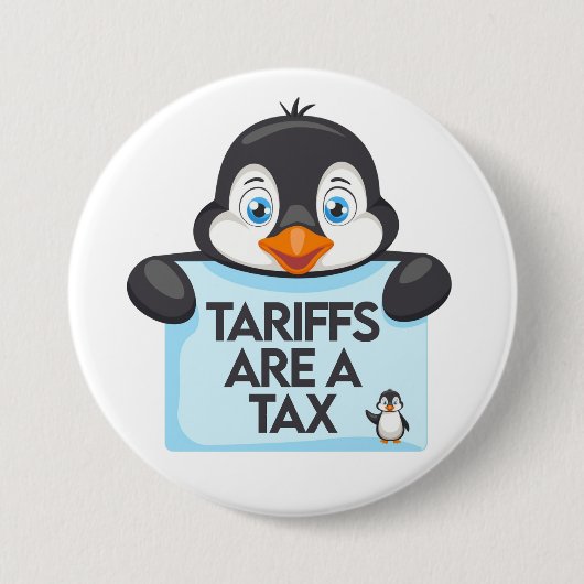 Lustiges politisches Meme Pinguin-Zoll Button (Vorderseite)