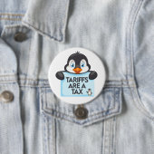 Lustiges politisches Meme Pinguin-Zoll Button (Beispiel)