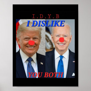 Lustiges politisches Trump-Biden-Clowns-Design Poster