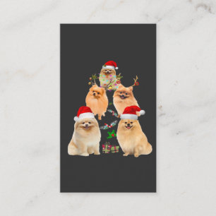 Lustiges Pomeranian-Weihnachtsbaum-Dekor-Ornament  Visitenkarte