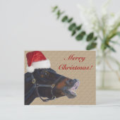 Lustiges Pony-frohe Weihnachten (Stehend Vorderseite)