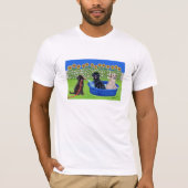 Lustiges Pool-Party Labradors T-Shirt (Vorderseite)