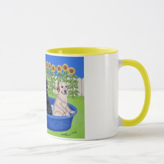 Lustiges Pool-Party Labradors Tasse (Rechts)