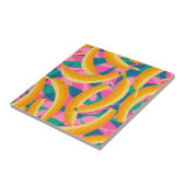 Lustiges Pop-Art-Bananenmuster. Fliese (Seite)