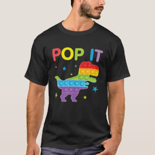 Lustiges Pop It Dinosaur Fidget Spielzeug für Kind T-Shirt