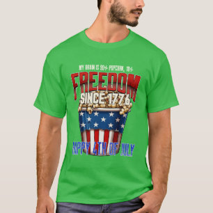 Lustiges Popcorn 4. Juli-Shirt vintage T-Shirt