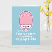 Lustiges Popsicle-Wortspiel Karte (Gelbe Blume)