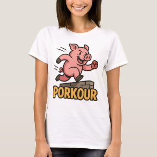 Lustiges Porkour-Schwein – Parkour-Parodie-Shirt T-Shirt