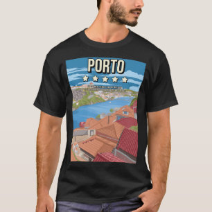 Lustiges Porto Portugal 5 Sterne Bewertung Reisepl T-Shirt