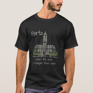 Lustiges Porto Portugal Souvenir handgezeichnetes T-Shirt