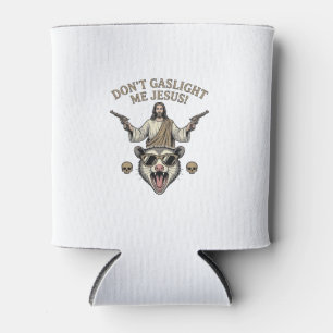 Lustiges Possum Jesus Vintage Gravur Shirt Design_ Dosenkühler
