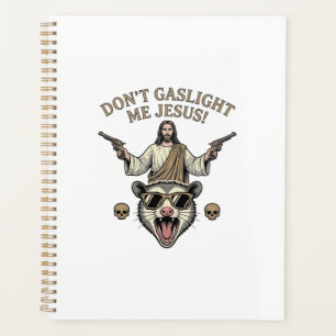 Lustiges Possum Jesus Vintage Gravur Shirt Design_ Planer