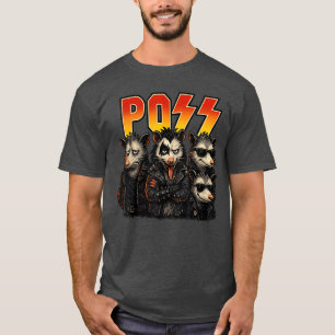 Lustiges Possum Opossum Rock Design für Musikliebh T-Shirt