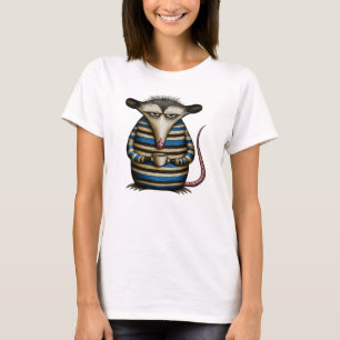 Lustiges Possum-Tier Frauen-T-Shirt mit Kaffee T-Shirt