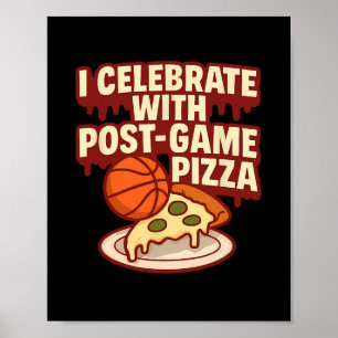 Lustiges Post-Spiel-Pizza-Sketll-Fan-Gear-Design Poster