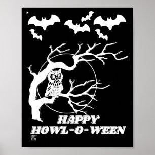 lustiges Poster "HAPPY HOWL-O-WEEN"