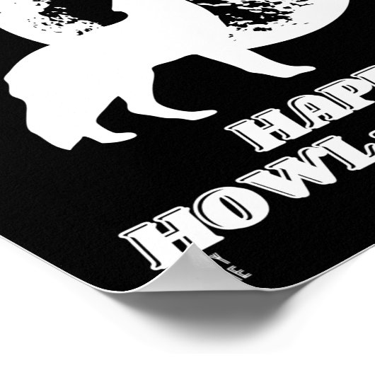 lustiges Poster "HAPPY HOWL-O-WEEN 2" (Ecke)