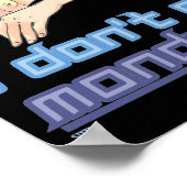 lustiges Poster "ICH TUN MONDAYS NICHT" (Ecke)