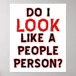 Lustiges Poster: Kein Menschenmensch Poster