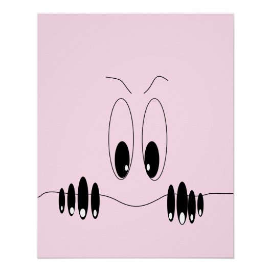 Lustiges Poster Spielerische Neugier Augen - Benut (Vorderseite)