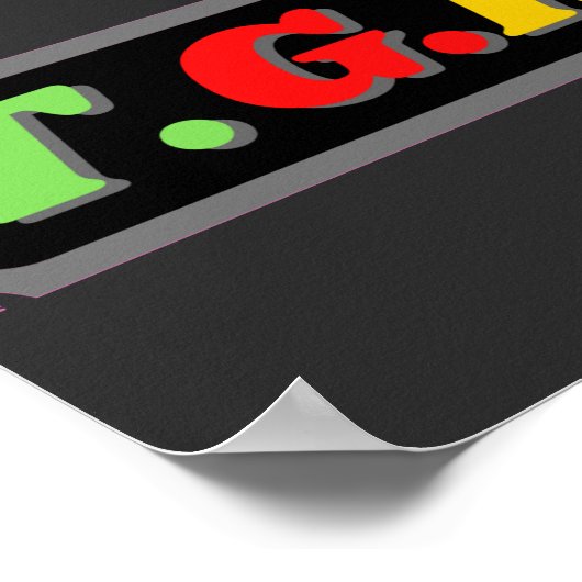 lustiges Poster "TGIF" (Ecke)