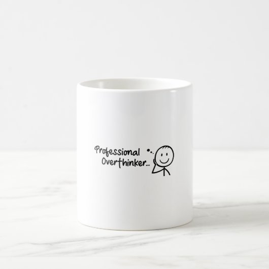 Lustiges Profi-Überdenker-Tassendesign Kaffeetasse (Mittel)