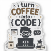 Lustiges Programmierer-Design Aufkleber (Vorderseite)