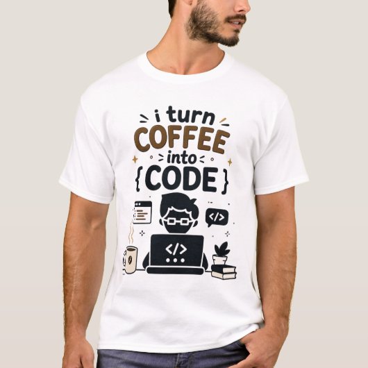 Lustiges Programmierer-Design T-Shirt (Vorderseite)