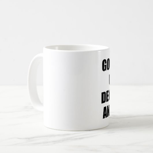 Lustiges Programmierungszitat Kaffeetasse (Vorderseite Links)