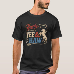 Lustiges Pronomen Yee Haw Tee Cowboy Humor Land La