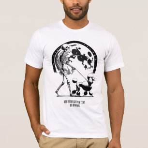 Lustiges Pudel- und Skelett-Tierliebhaber-Geschenk T-Shirt