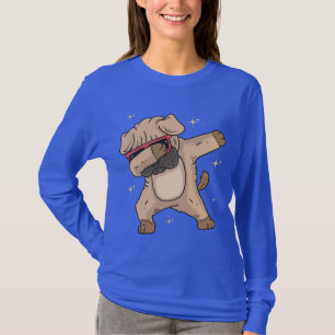 Lustiges Pug-Geschenk Dabbing-Welpe tanzender Hund T-Shirt