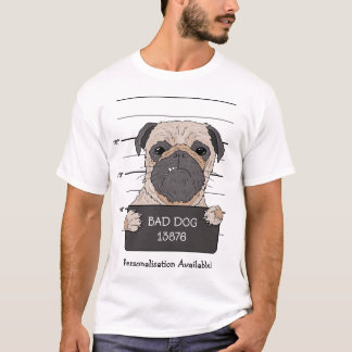 Lustiges Pug-Mugshot T-Shirt