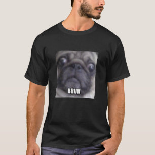 Lustiges Pug Nahaufnahme Gesicht Unschärfe Meme Fo T-Shirt