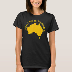 Lustiges Punting gewinnt Australien Karte für Männ T-Shirt