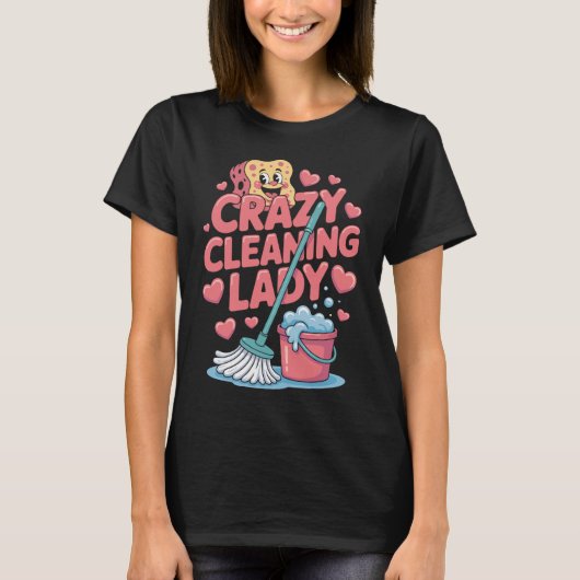 Lustiges Putzfrau T-Shirt (Vorderseite)