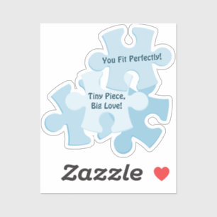 Lustiges Puzzle Blaues Geburtstagsmotto Favor Aufkleber
