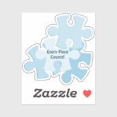 Lustiges Puzzle Geburtstags Blau Gefallen Aufkleber (Blatt)