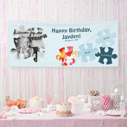 Lustiges Puzzle mit individuellem Bild Text Alles  Banner (Party)