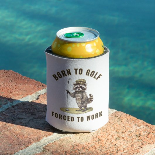 lustiges Raccoon Golf, geboren zum Golfspielen, ge Dosenkühler (In Situ Pool)