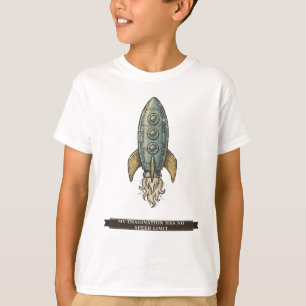 Lustiges Raketenschiff für Kinder T-Shirt