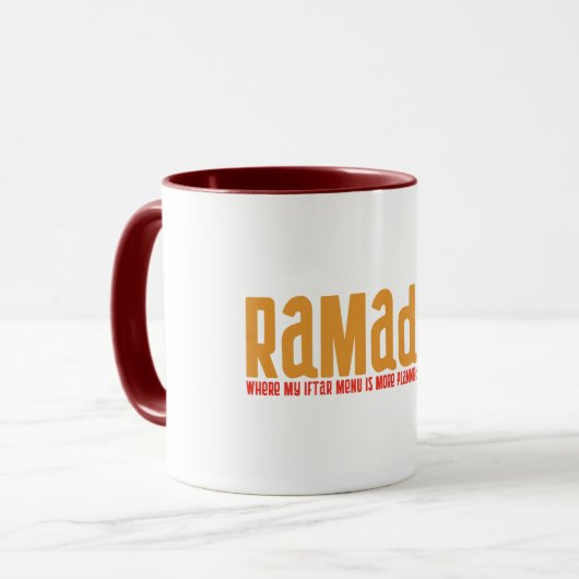 Lustiges Ramadan-Geschenk Tasse (Vorderseite Links)