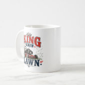 Lustiges Rasentraktor-Vater-Tassendesign Kaffeetasse (Vorderseite Links)