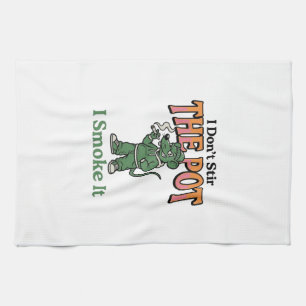 Lustiges Ratten-Topf-Zitat Vintage-Gravurdesign_1 Geschirrtuch