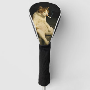 Lustiges Rauchkatzen-Meme für Gen Z Golf Headcover