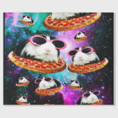 Lustiges Raummeerschweinchen Geschenkpapier (Flach)