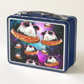 Lustiges Raummeerschweinchen Metall Brotdose (Rückseite)