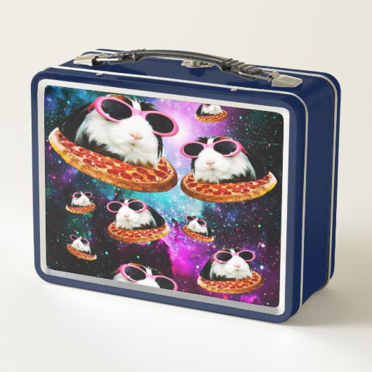 Lustiges Raummeerschweinchen Metall Brotdose (Rückseite)